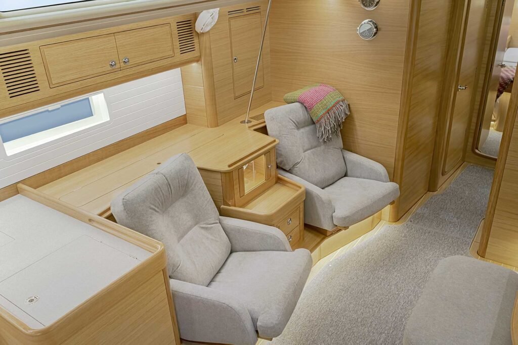 18m luxury sailing yacht interior and living space