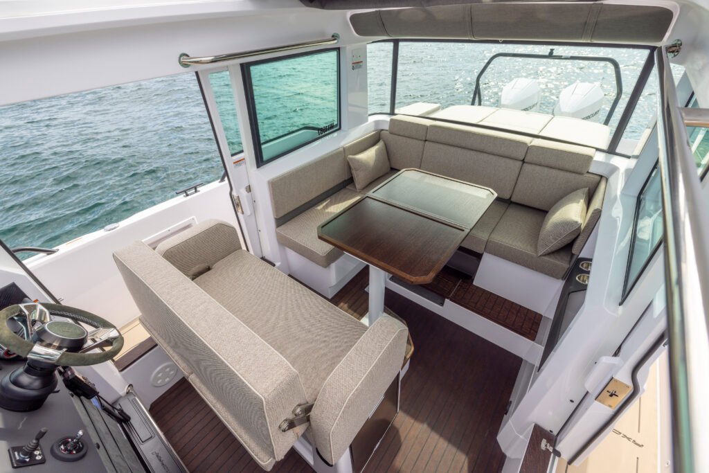 1 cabin 10 guest yacht built in Finland, cockpit area