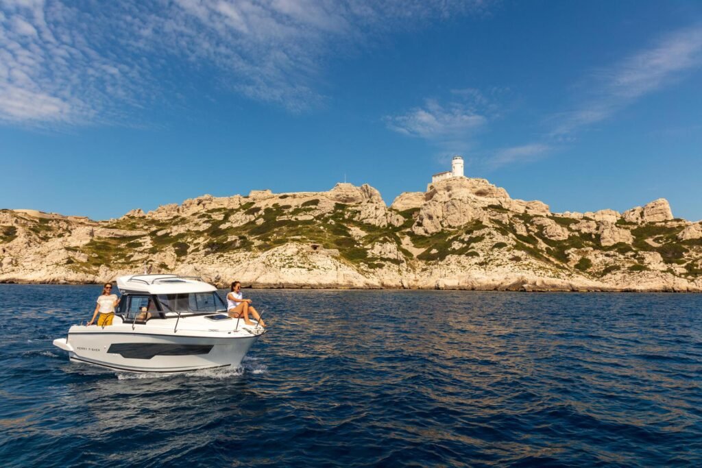 16 guest French outboard yacht for sale, dynamic exterior