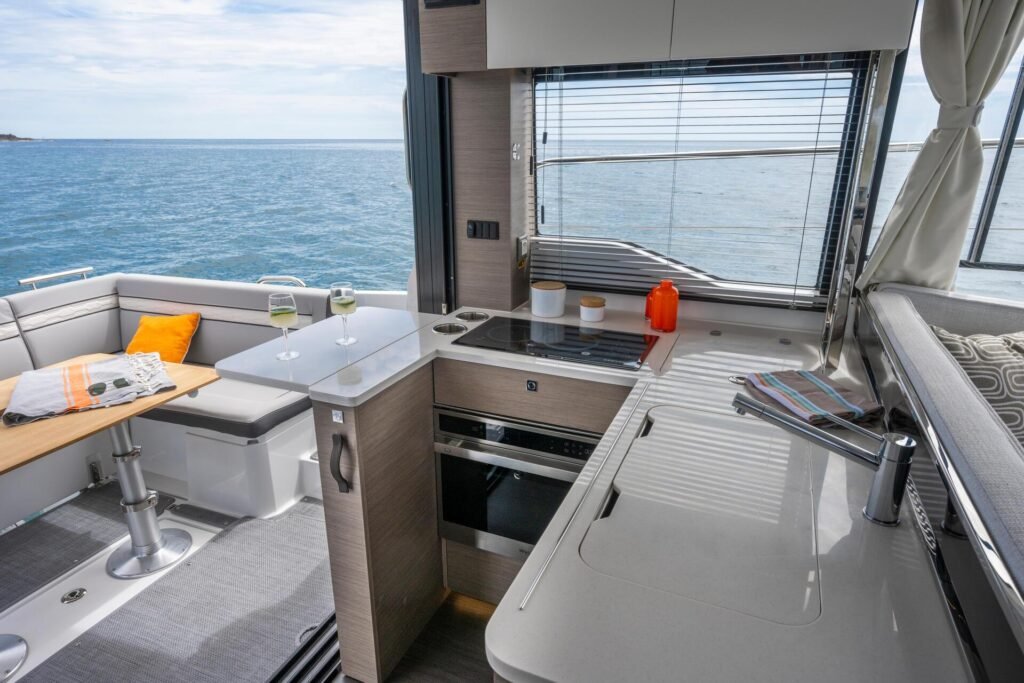 13 metre 3 cabin planing yacht interior sleeping quarters