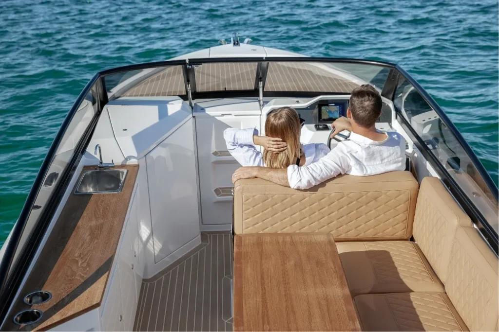 10 guest Danish inboard yacht, interior and living space