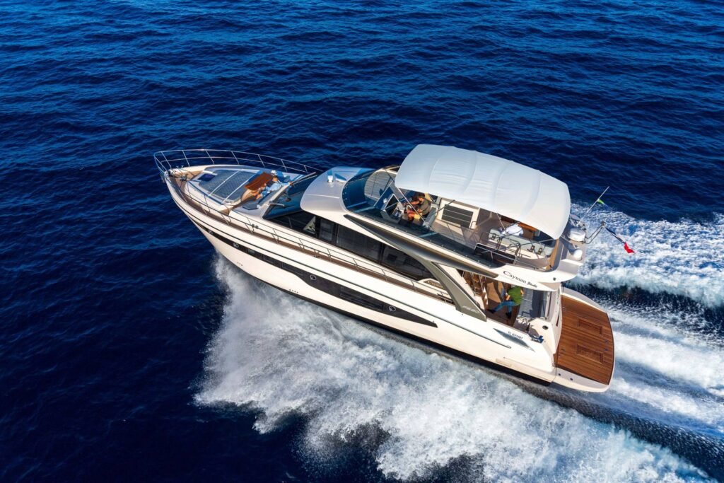 18 metre 3 cabin Italian built yacht for sale, at anchor in calm waters
