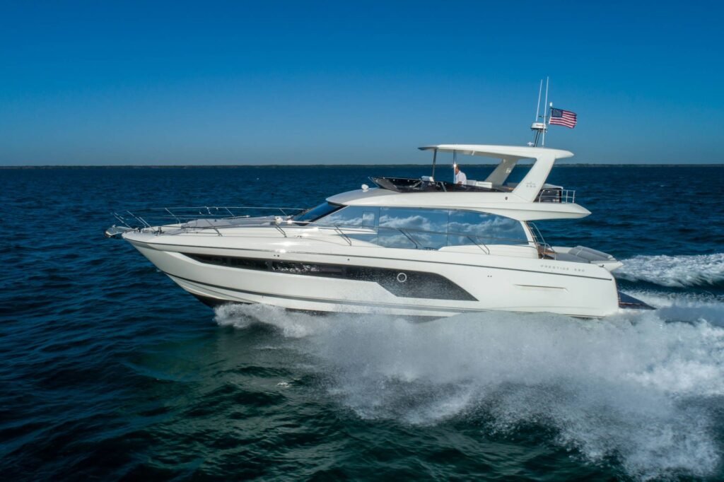 18 metre monohull from France anchored in coastal waters