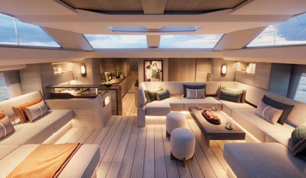 24 metre British built yacht for sale, interior and living space