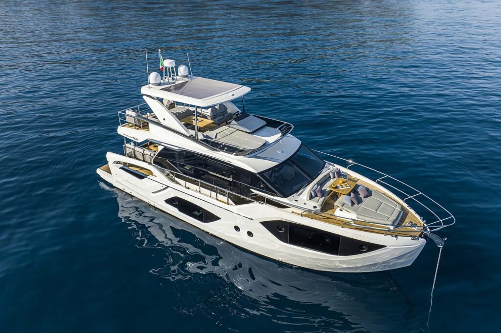 12 guest flybridge yacht for sale around 800,000 euros, exterior view