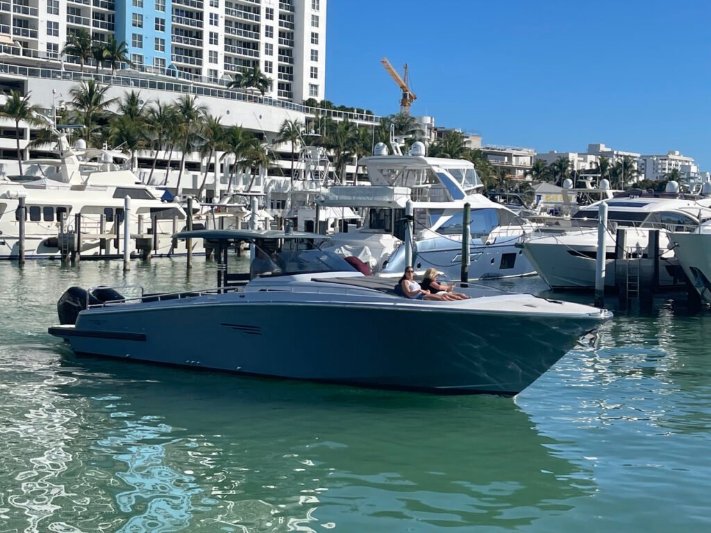 14 metre 8 guest walkaround yacht for sale on the water