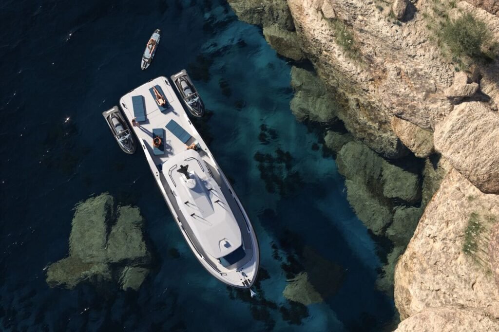 16 metre 8 guest explorer yacht at remote anchorage