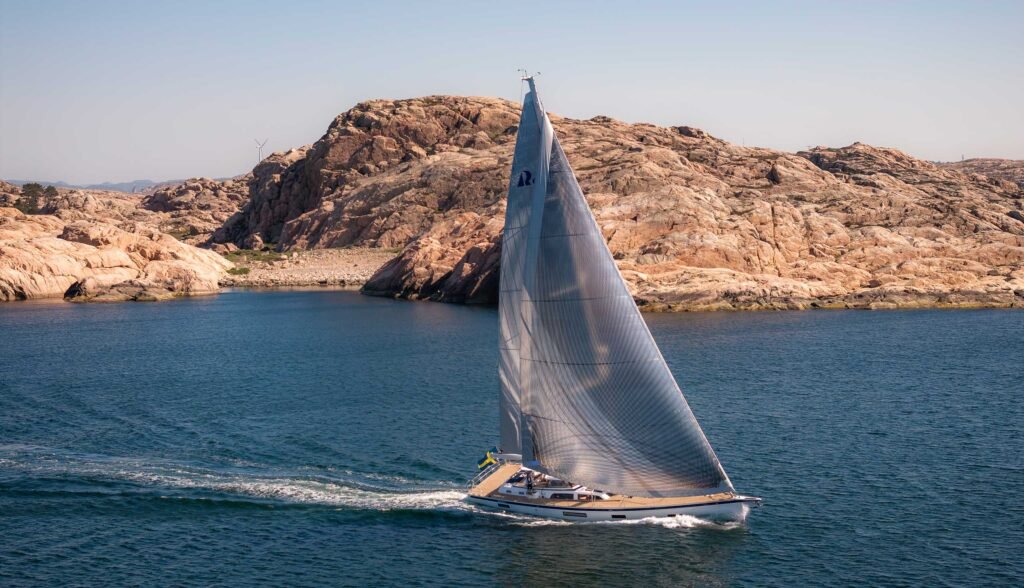 22 metre 3 cabin Swedish yacht interior and living space
