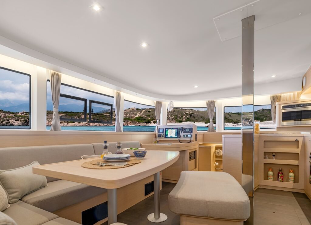 13 metre French luxury yacht for sale, exterior on the water