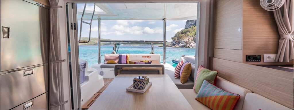 12 metre 3 cabin French built yacht for sale, interior and living space