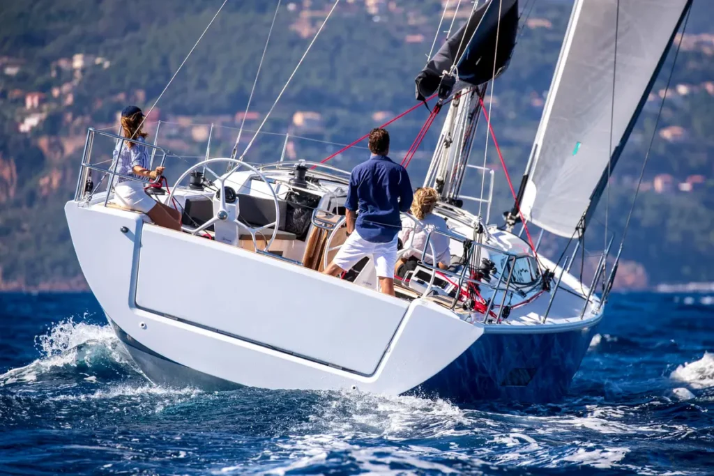 14 metre Germany planning yacht helm and interior