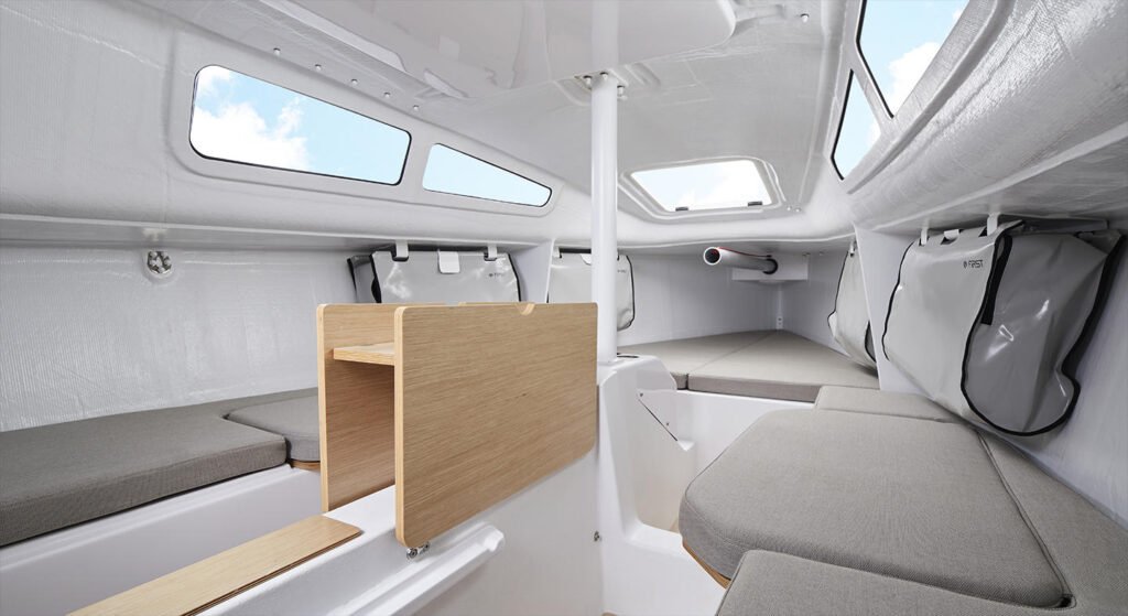 large yacht aft deck lounge seating