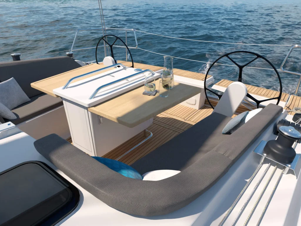 2 cabin monohull from Germany, well-ordered interior
