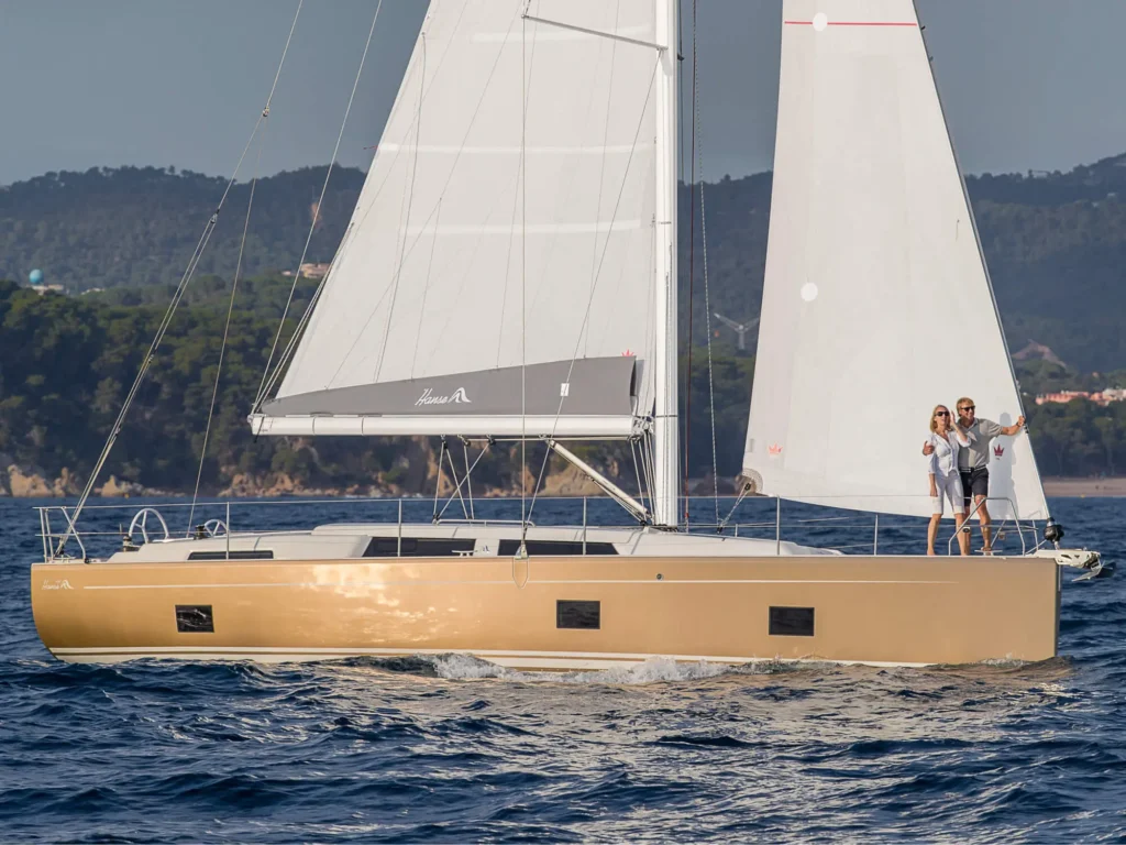 12 metre German inboard yacht cabin and engineering detail