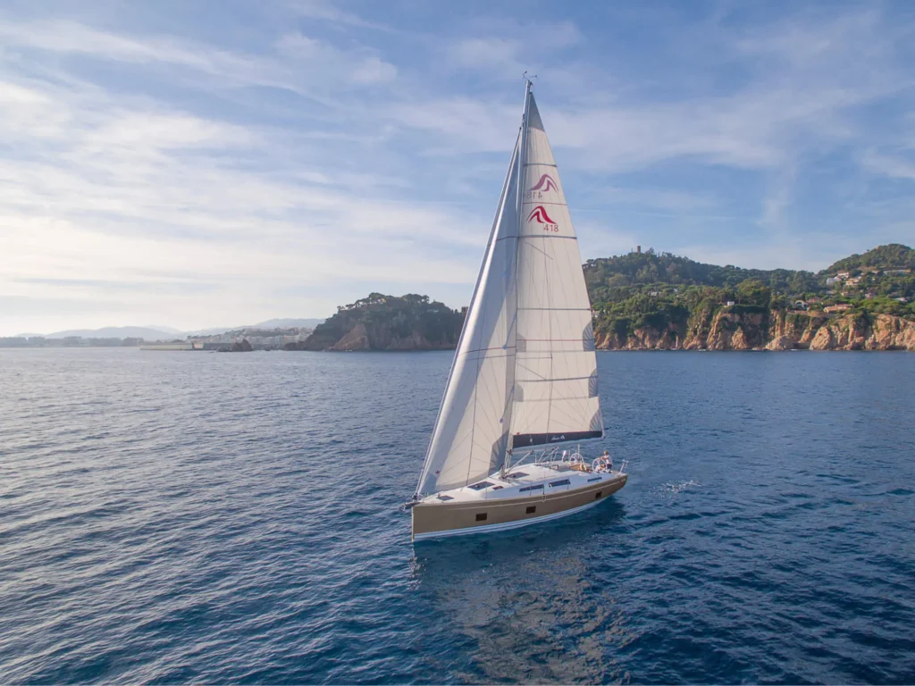 12 metre German luxury yacht for sale, on the water