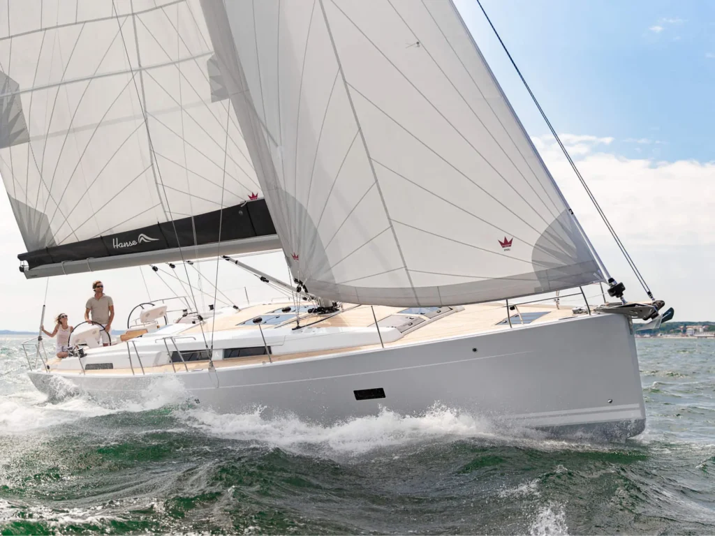 monohull sailing yacht for 16 guests for sale, interior and living space