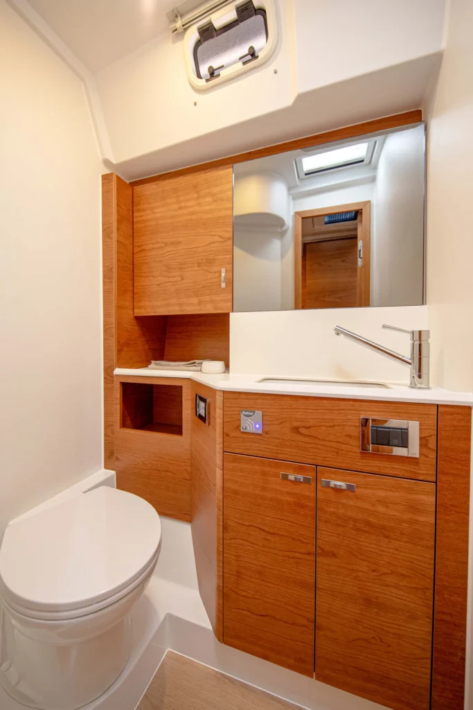 18m grp sailing yacht interior and living space