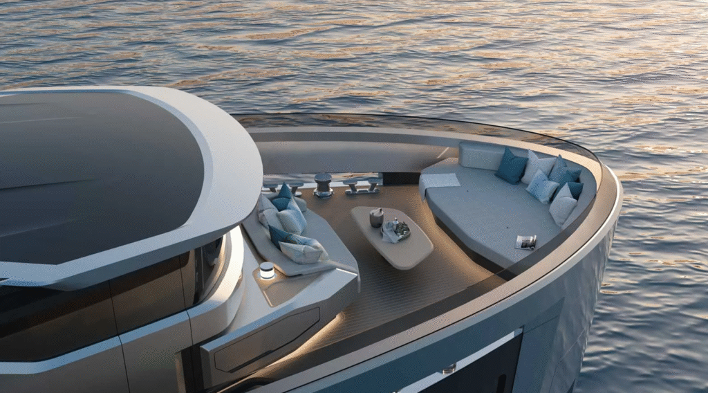 34 metre Turkish built yacht interior and living space