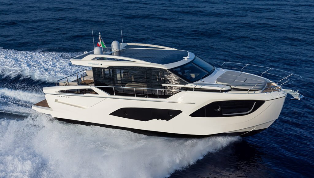 15 metre 8 guest coupe yacht for sale, exterior on the water