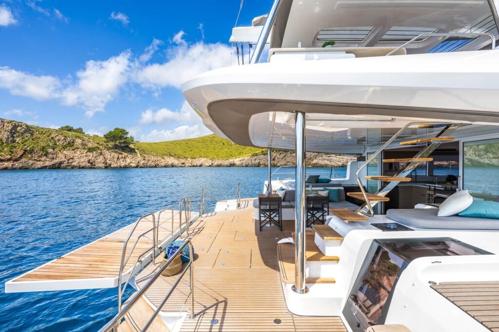 four cabin inboard sailing yacht interior and living space