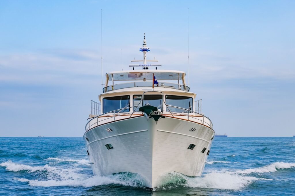 26 metre luxury yacht for sale, at anchor