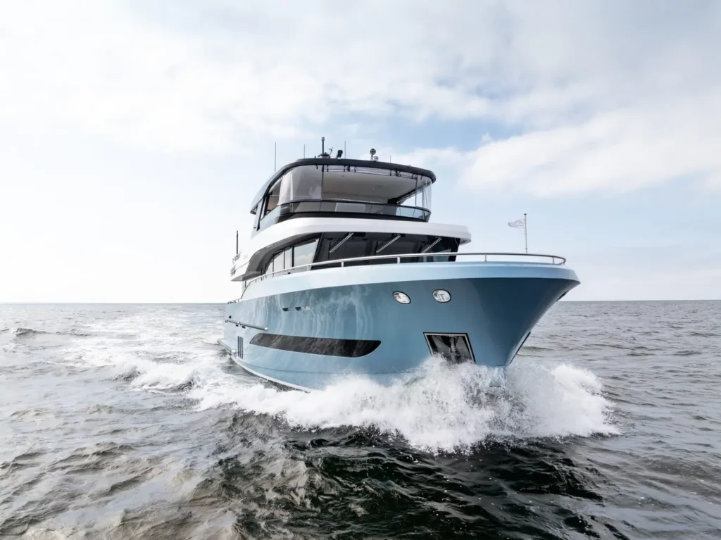 22 metre 4 cabin explorer yacht interior and living space