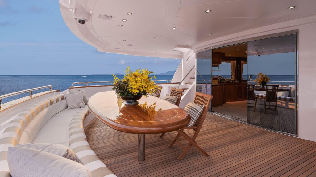 34 metre 8 guest yacht interior and living space