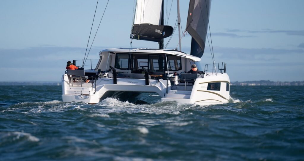 15 metre French inboard yacht, bright and functional interior