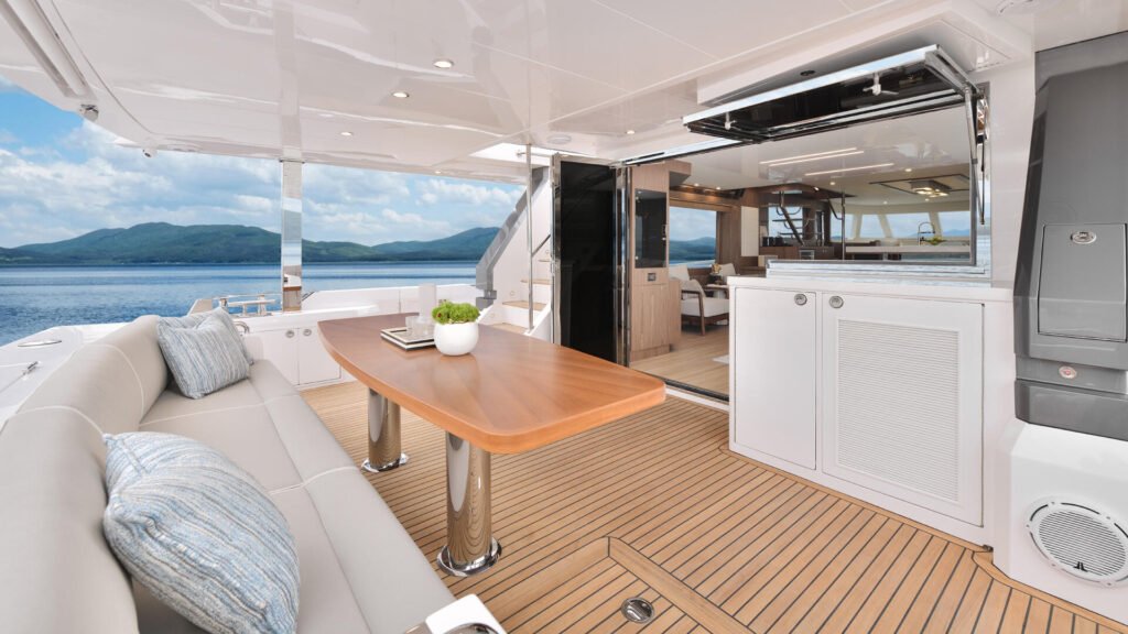 8 guest Taiwanese built yacht for sale, interior and living space