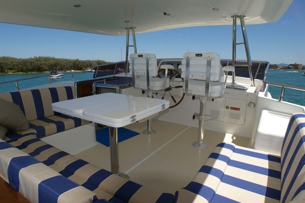 18 metre semi displacement trawler interior and pilothouse