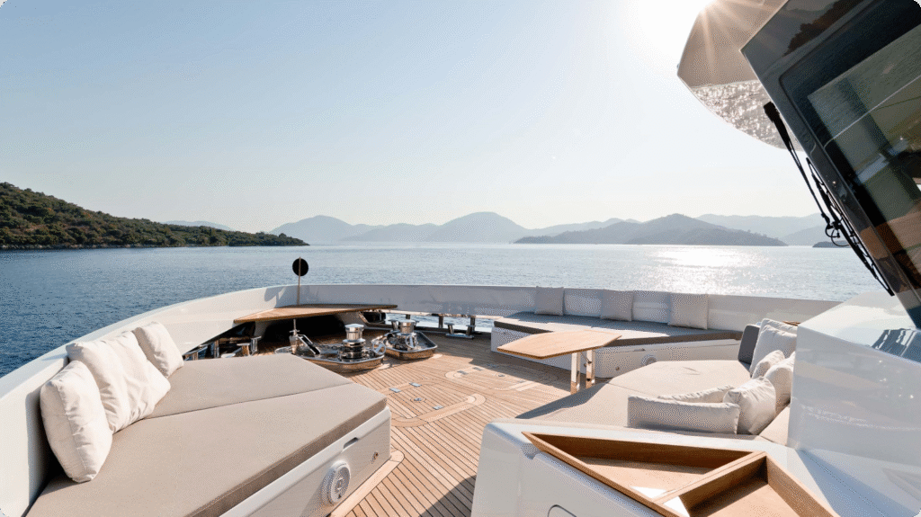 32 metre Turkish built yacht interior and living space