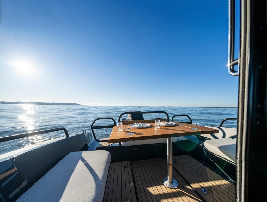 30 metre aluminium yacht for sale, interior and living space