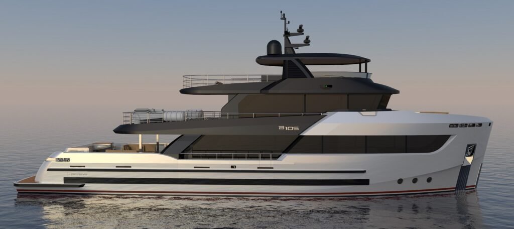 32 metre 5 cabin displacement yacht for sale, lower saloon