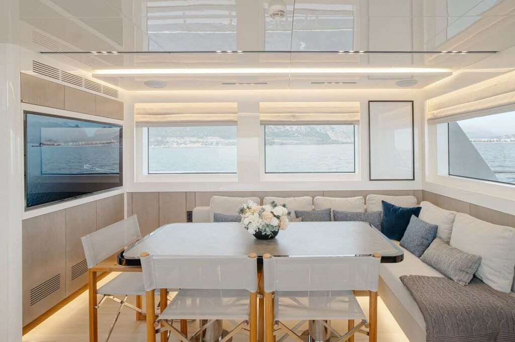 20 metre displacement explorer yacht for sale, interior and living space