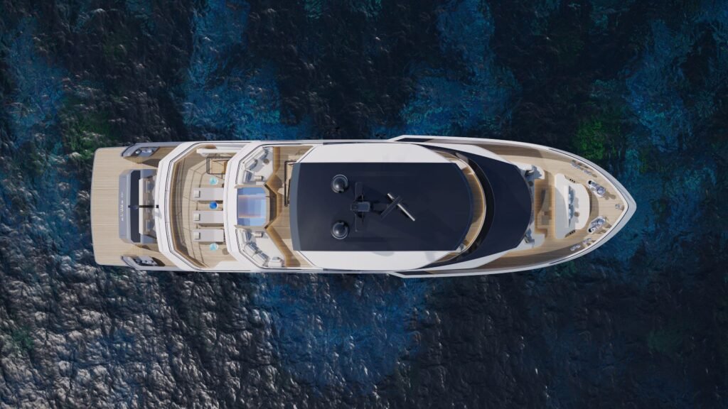 34 metre American built yacht interior and living space