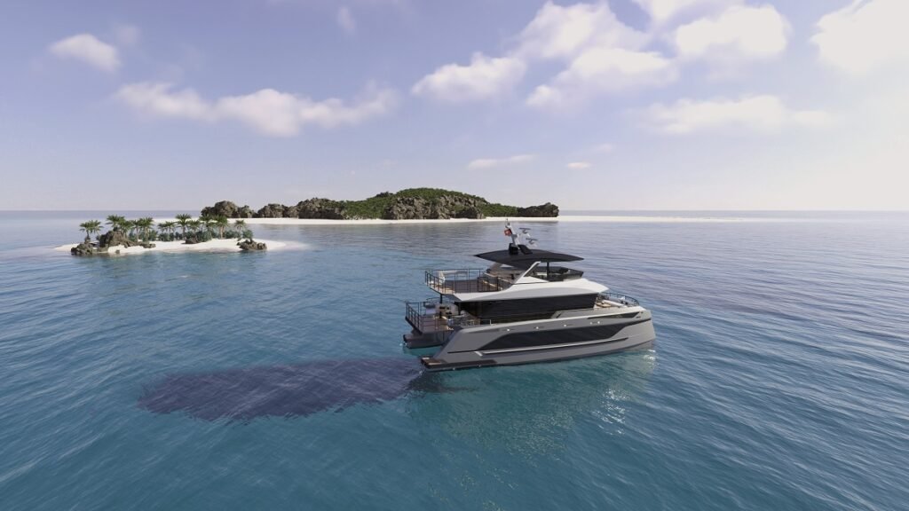 18 metre displacement explorer yacht for sale, at sea