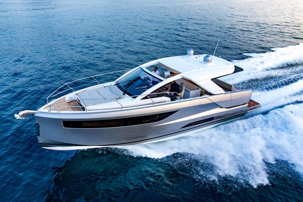 10 metre 11 guest centre console yacht for sale, exterior on the water
