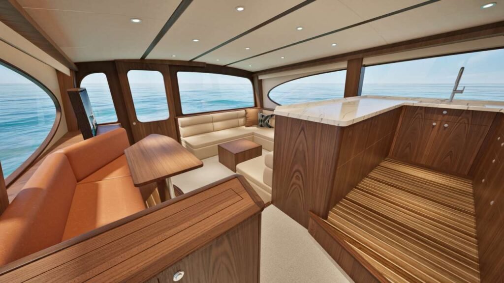 24 metre Yachtfisher for sale, cockpit and fishing deck