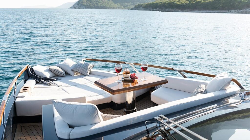 20 metre inboard planing yacht for sale, interior and living space