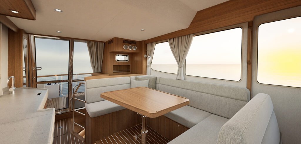 12 metre Finnish planing yacht cruising Nordic coastline