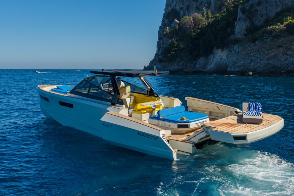 13 metre 2 cabin Italian yacht interior and living space
