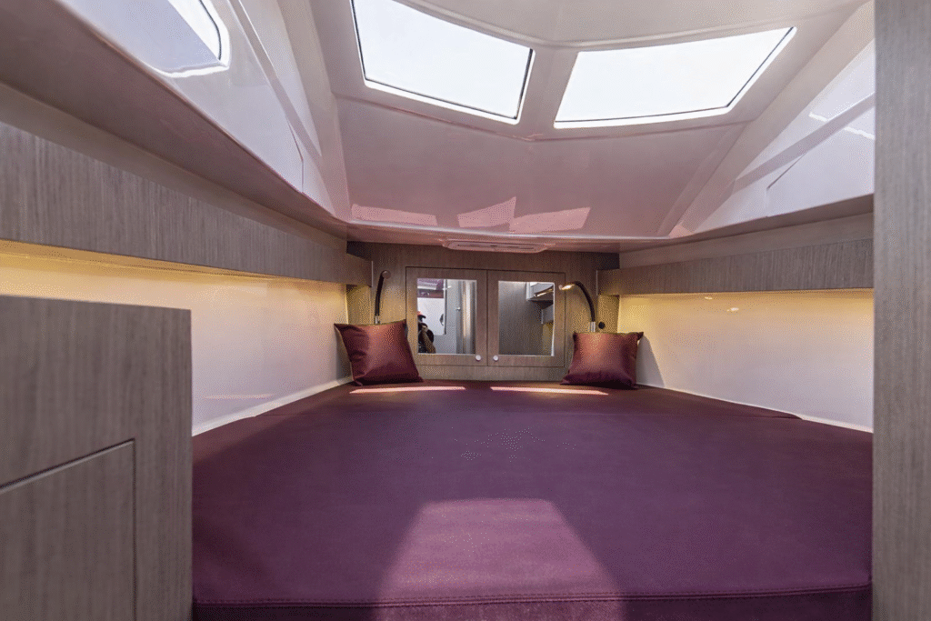 11 metre 2 cabin RIB interior and living space