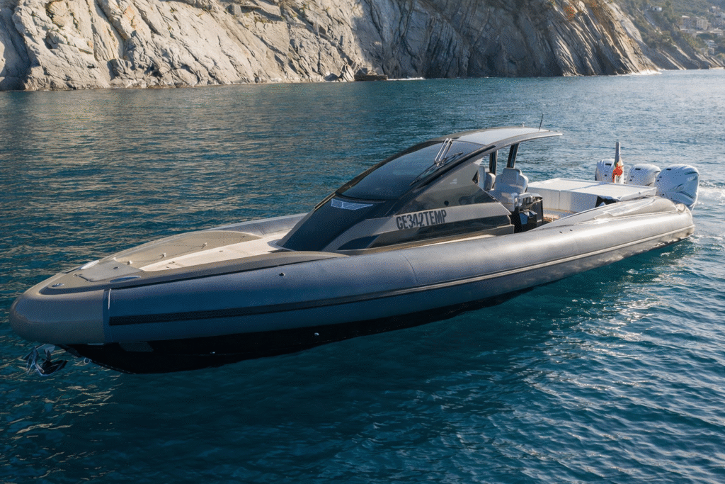 2 cabin planning RIB yacht for sale, running on the water