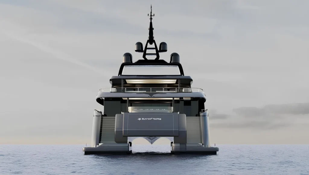 10 guest displacement luxury yacht at anchor