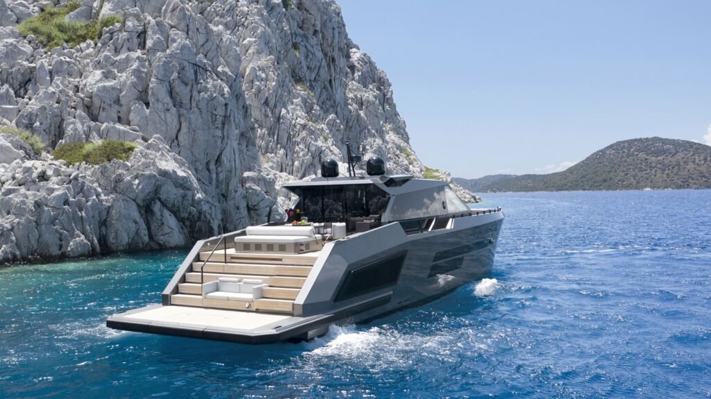 2 cabin 8 guest Turkish yacht interior with warm woodwork finish