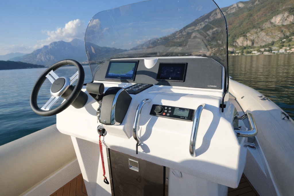 16 metre planning RIB helm and forward cabin