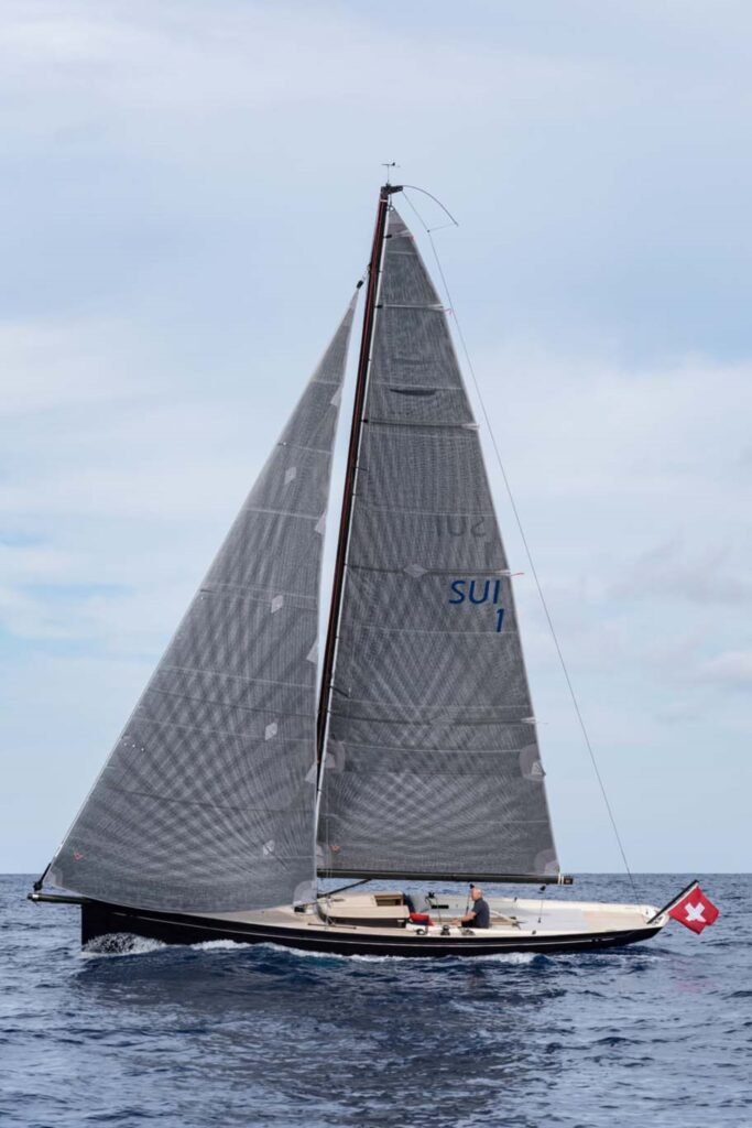 12 metre 8 guest monohull yacht for sale, exterior on the water