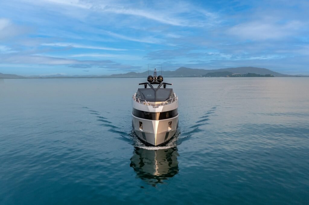 24 metre planing yacht for sale, modern interior and helm