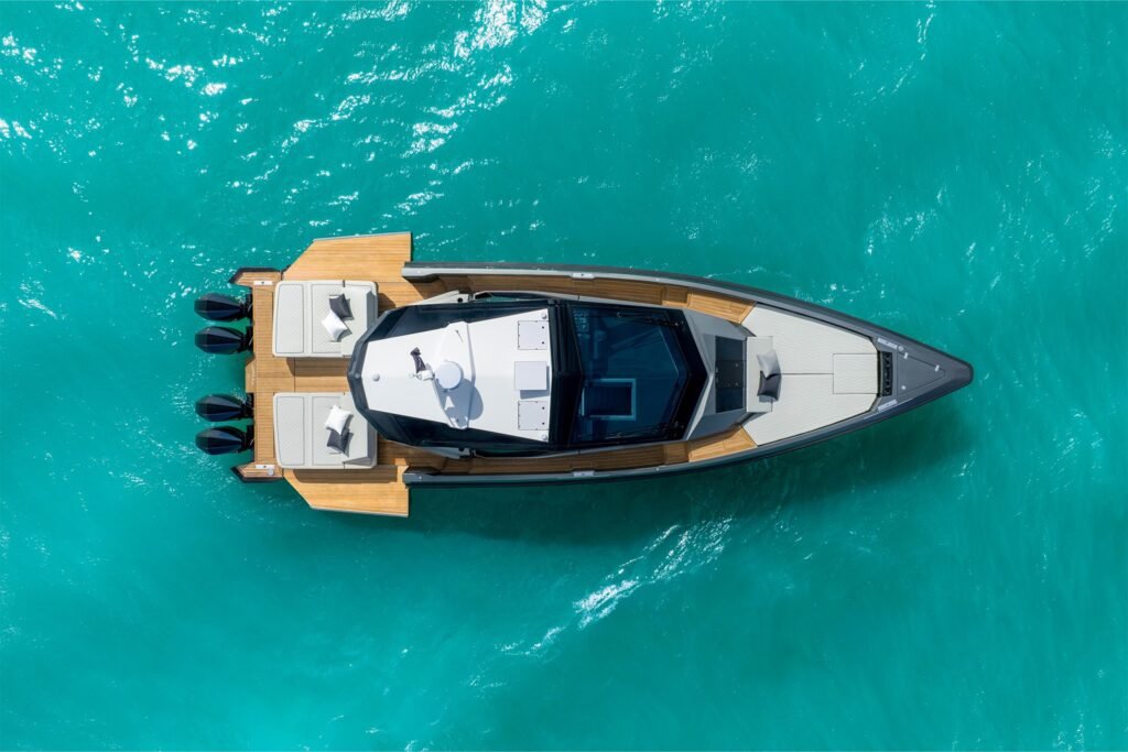 high specification compact yacht helm station