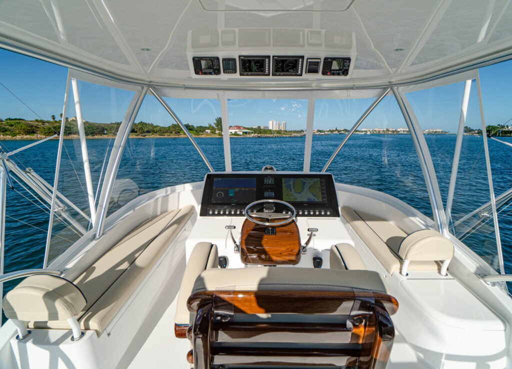 2 cabin American yachtfisher for sale, running offshore